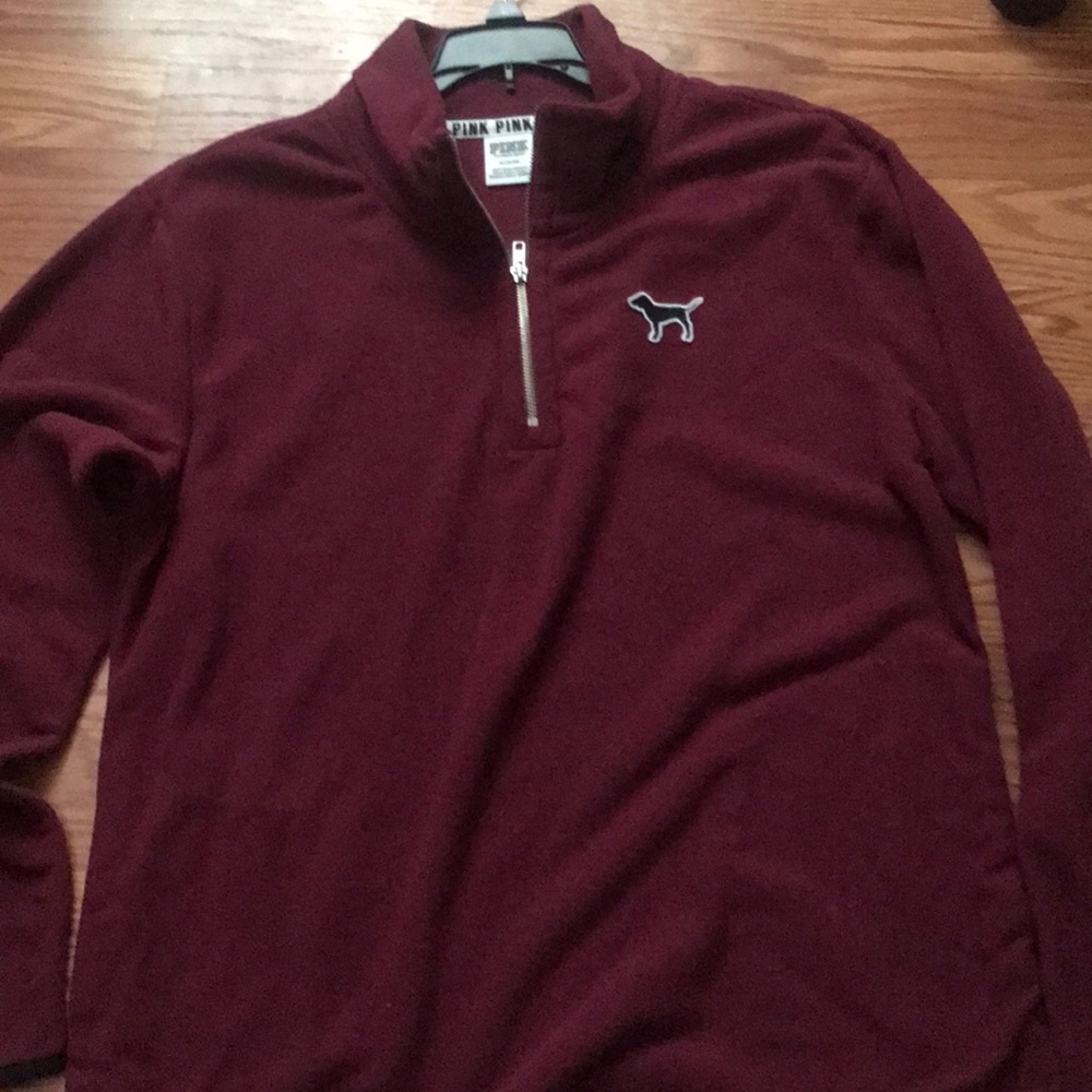 PINK mid zip up jacket